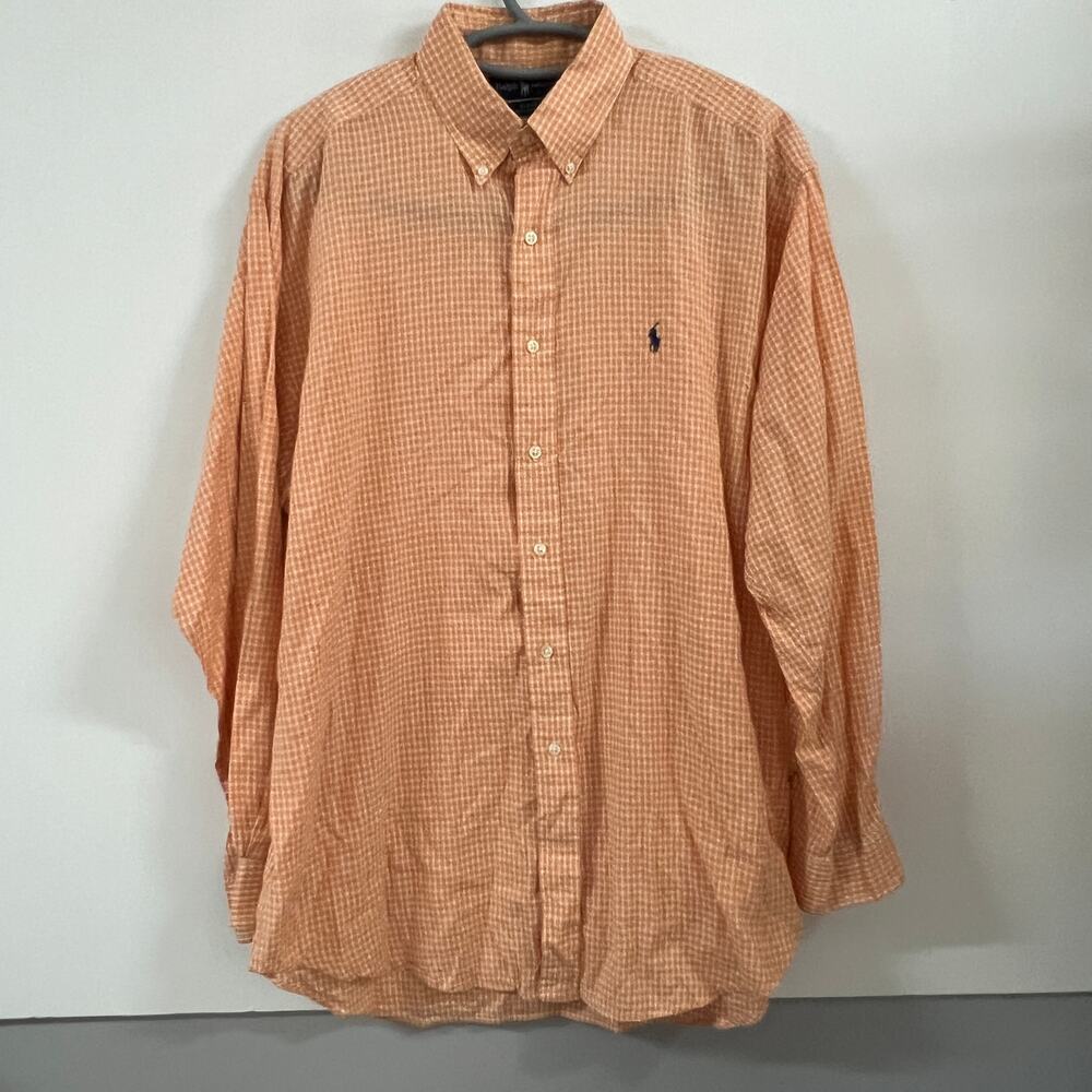 Ralph‎ Lauren Blake 100% Cotton Large Long Sleeve Button Down Men's